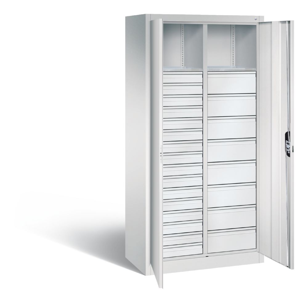 Produktbild C+P Werkstattschrank mit 24 Schubladen 1950 x 930 x 500 mm lichtgrau bild 2