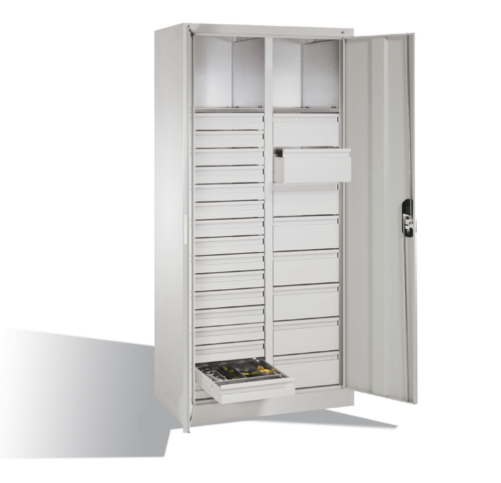 Produktbild C+P Werkstattschrank mit 24 Schubladen 1950 x 930 x 500 mm lichtgrau bild 3