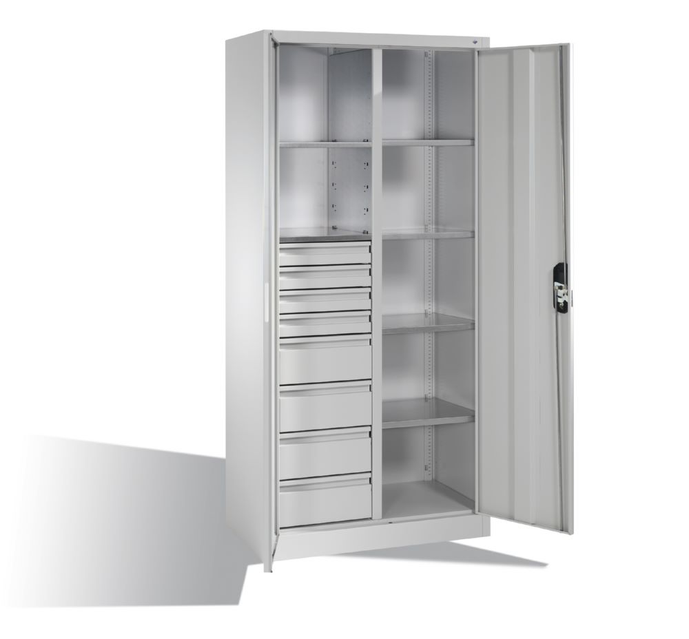 Produktbild C+P Werkstattschrank mit 8 Schubladen 1950 x 930 x 500 mm in lichtgrau bild 3