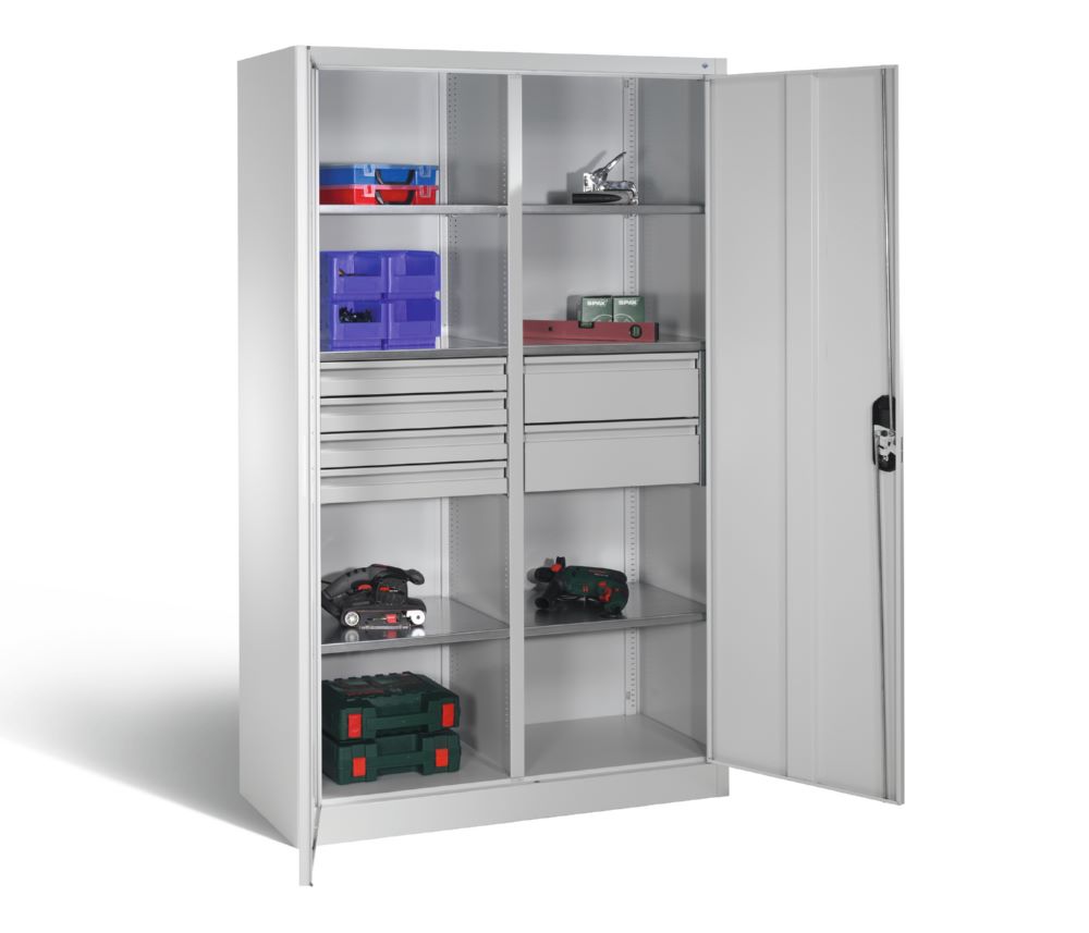Produktbild C+P Werkstattschrank mit 6 Schubladen 1950 x 1200 x 500 mm in lichtgrau bild 3