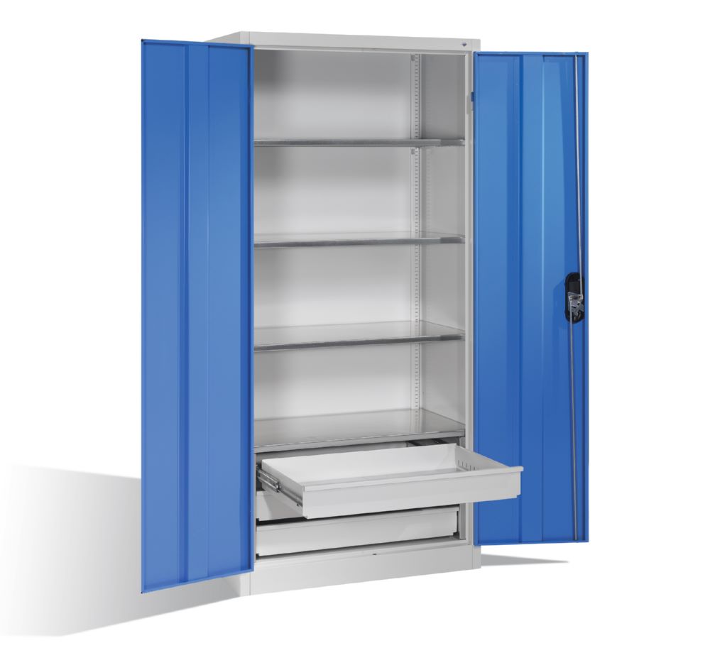 Produktbild C+P Werkstattschrank mit zusätzlichen Schubladen lichtblau 930 x 500 x 1950 mm bild 3