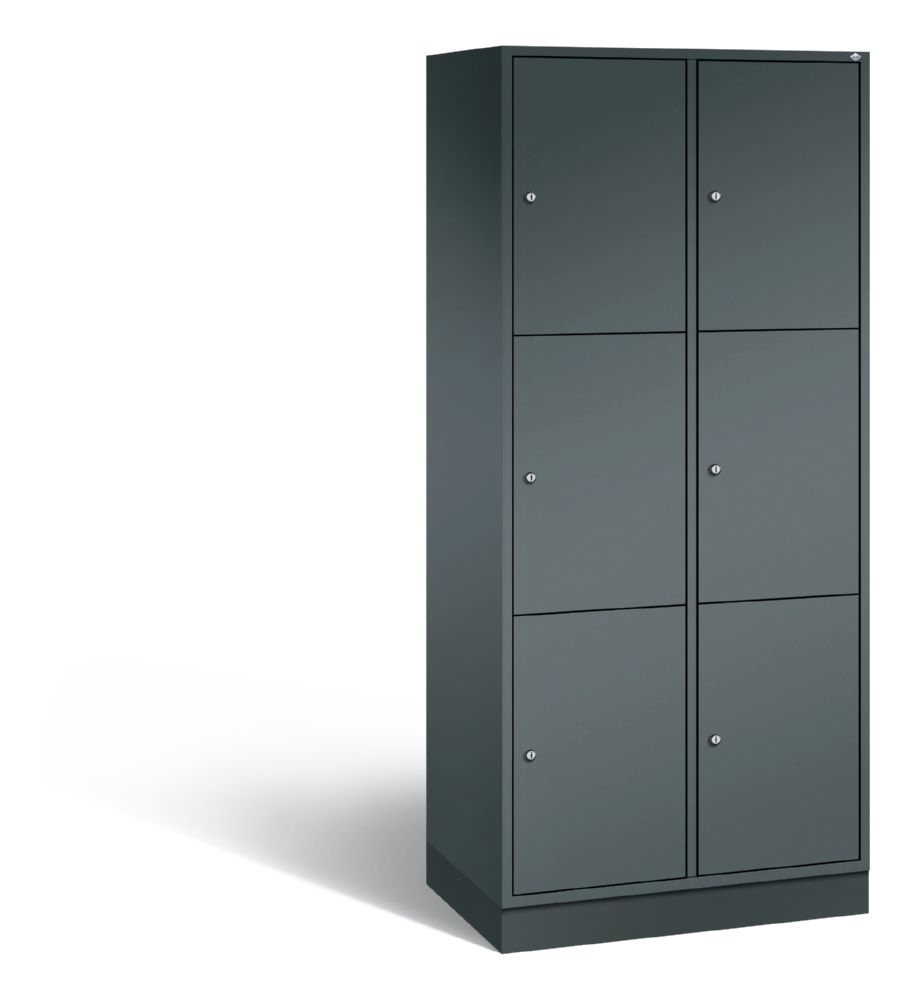 Produktbild C+P XL Schließfachschrank Intro 6 Fächer 1950 x 820 x 490 mm in anthrazit