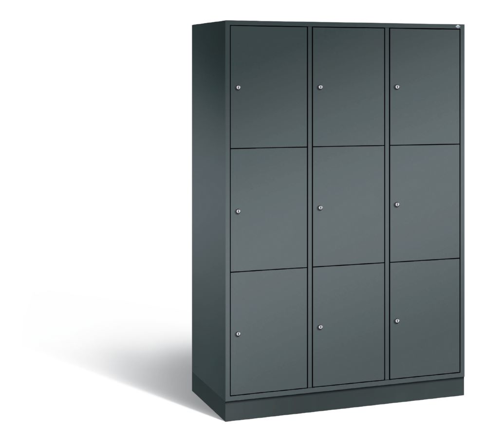 Produktbild C+P XL Schließfachschrank Intro 9 Fächer 1950 x 1220 x 490 mm in anthrazit