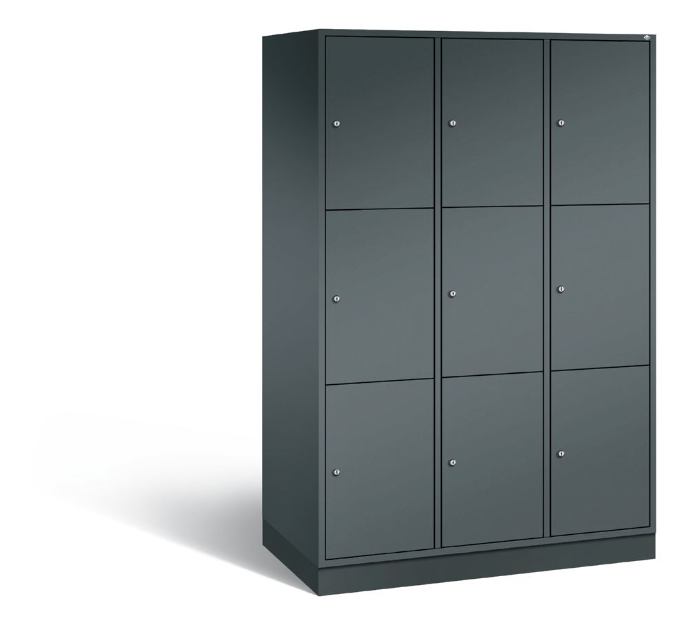 Produktbild C+P XL Schließfachschrank Intro 9 Fächer 1950 x 1220 x 590 mm in anthrazit