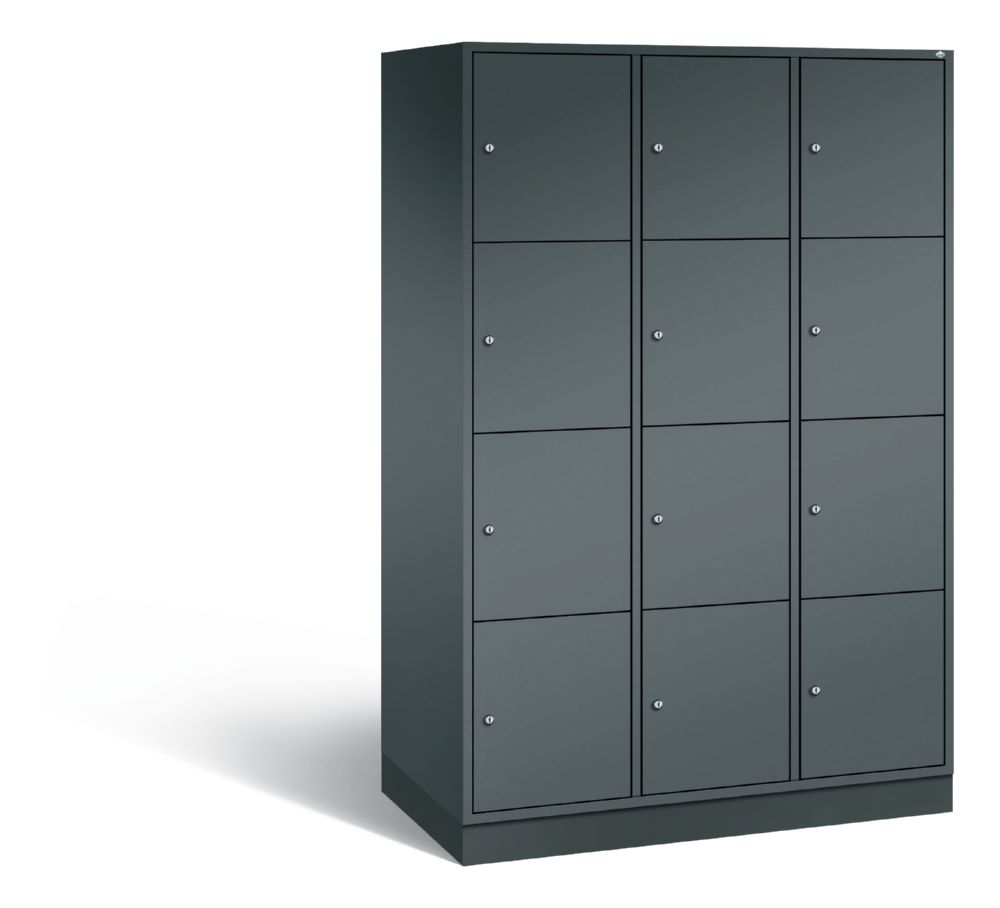 Produktbild C+P XL Schließfachschrank Intro 12 Fächer 1950 x 1220 x 590 mm in anthrazit