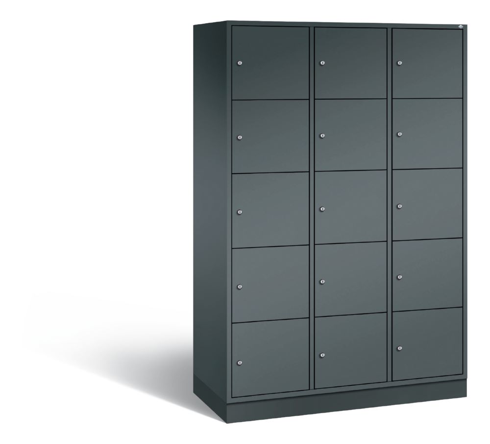 Produktbild C+P XL Schließfachschrank Intro 15 Fächer 1950 x 1220 x 490 mm in anthrazit
