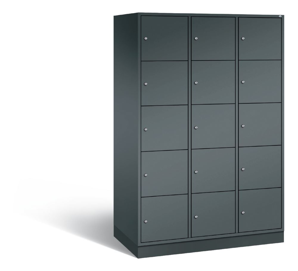 Produktbild C+P XL Schließfachschrank Intro 15 Fächer 1950 x 1220 x 590 mm in anthrazit