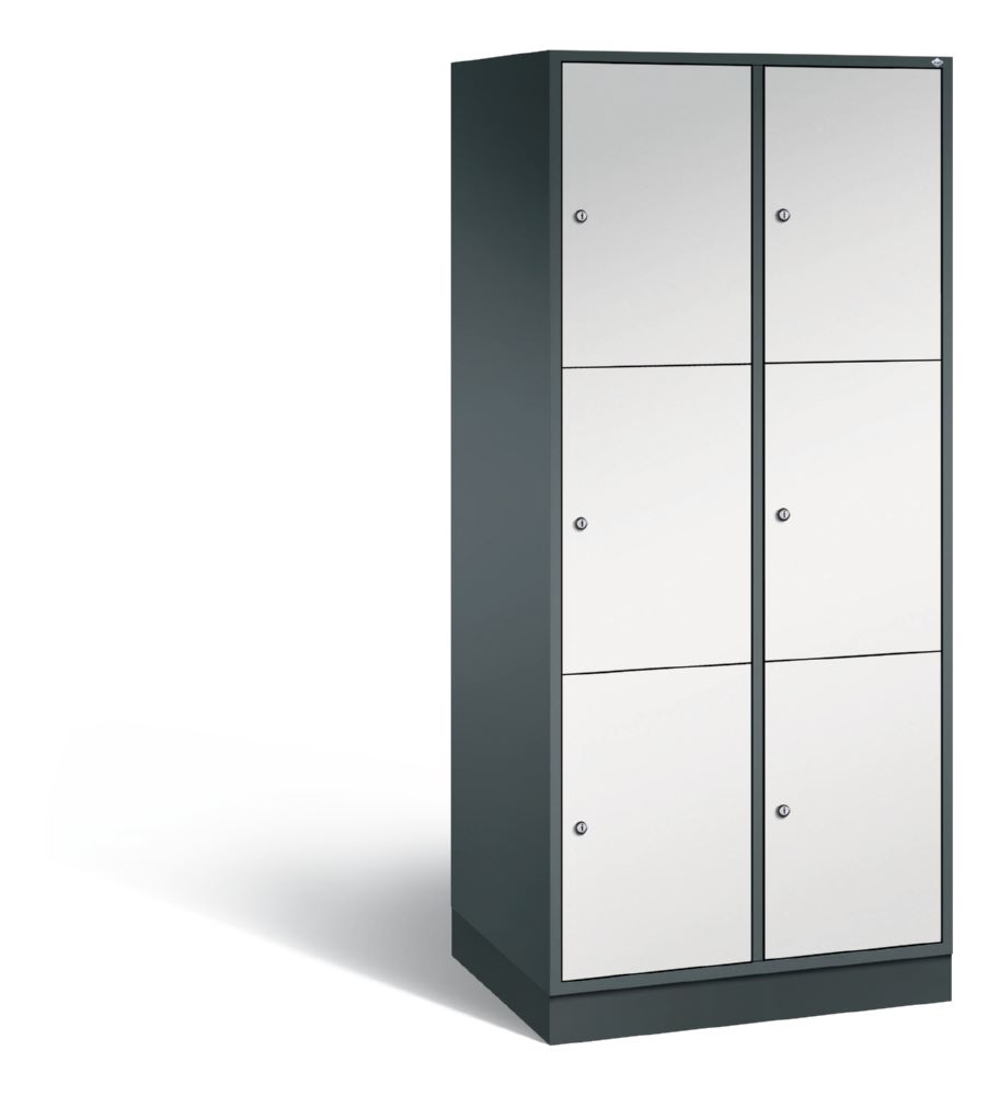 Produktbild C+P XL Schließfachschrank Intro 6 Fächer 1950 x 820 x 590 mm anthrazit lichtgrau