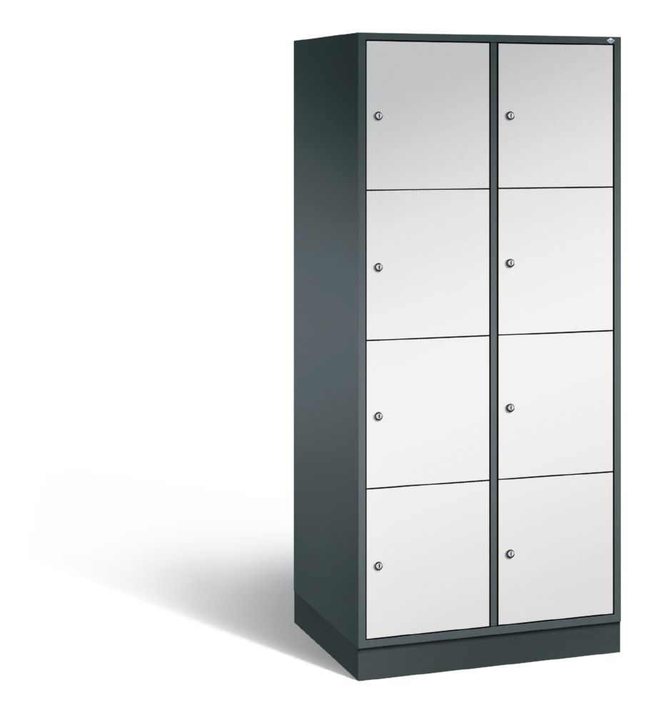 Produktbild C+P XL Schließfachschrank Intro 8 Fächer 1950 x 820 x 590 mm anthrazit lichtgrau