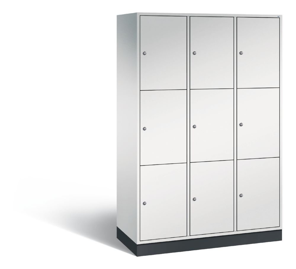 Produktbild C+P XL Schließfachschrank Intro 9 Fächer 1950 x 1220 x 490 mm lichtgrau