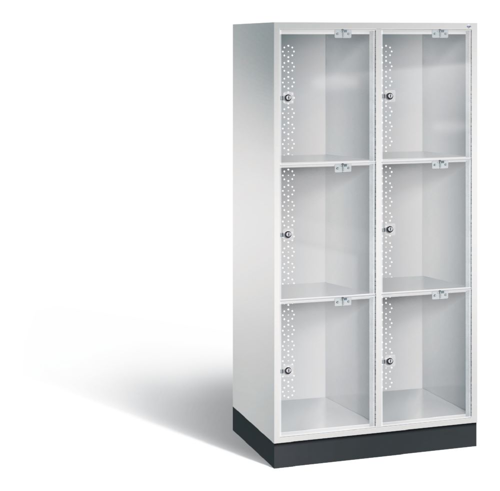 Produktbild C+P XL Schließfachschrank Intro 6 Fächer H 1751 x B 820 x T 480 mm in lichtgrau