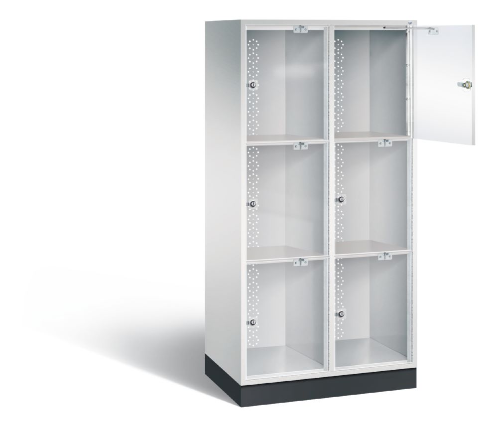 Produktbild C+P XL Schließfachschrank Intro 6 Fächer H 1751 x B 820 x T 480 mm in lichtgrau bild 2