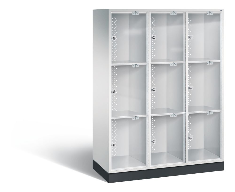 Produktbild C+P XL Schließfachschrank Intro 9 Fächer 1751 x 1220 x 480 mm in lichtgrau