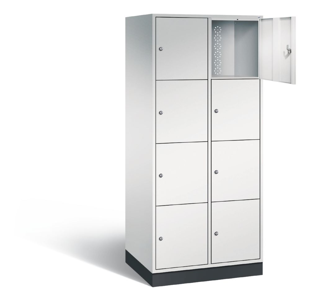 Produktbild C+P XL Schließfachschrank Intro 8 Fächer 1950 x 820 x 590 mm in lichtgrau bild 2