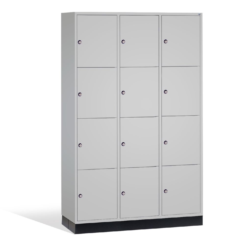 Produktbild C+P XL Schließfachschrank Intro 12 Fächer 1950 x 1220 x 490 mm lichtgrau