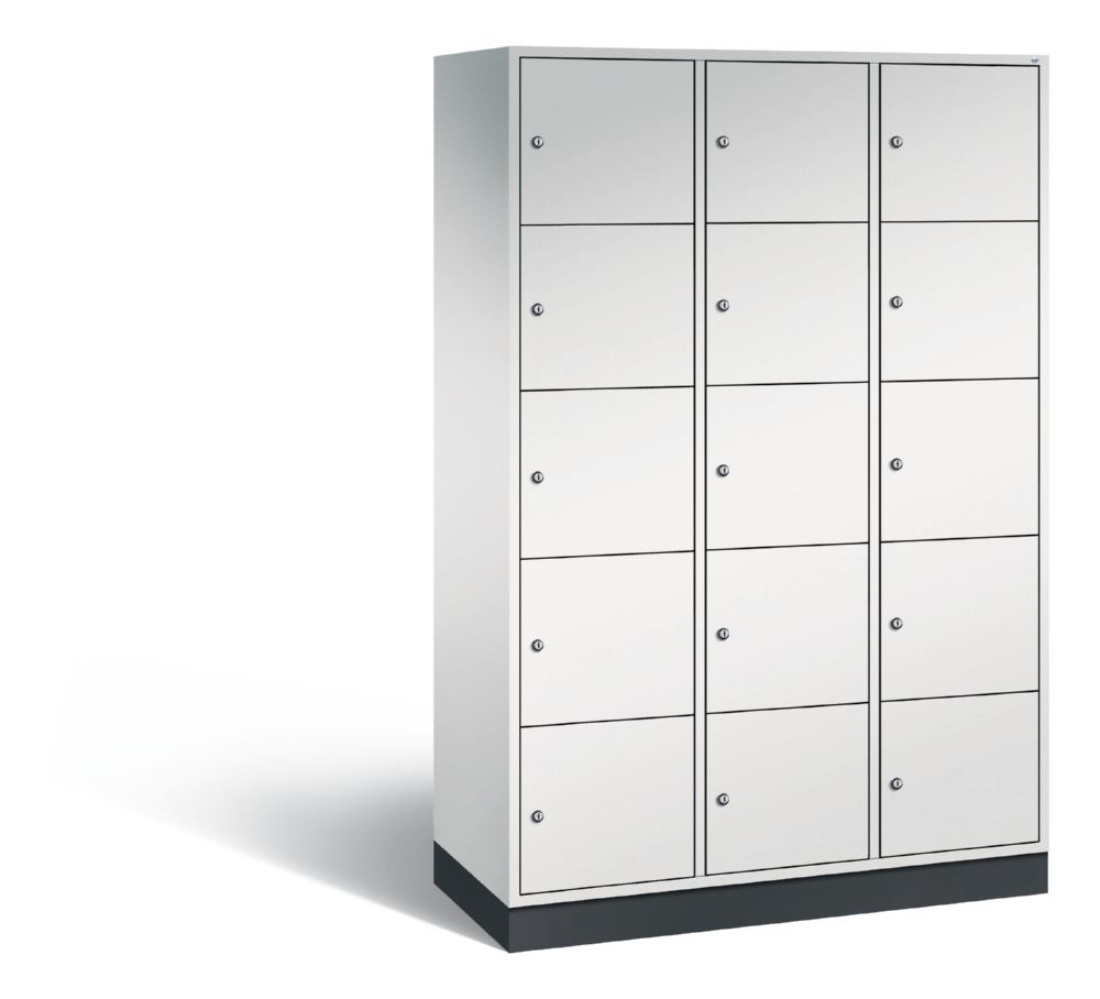 Produktbild C+P XL Schließfachschrank Intro 15 Fächer 1950 x 1220 x 490 mm in lichtgrau