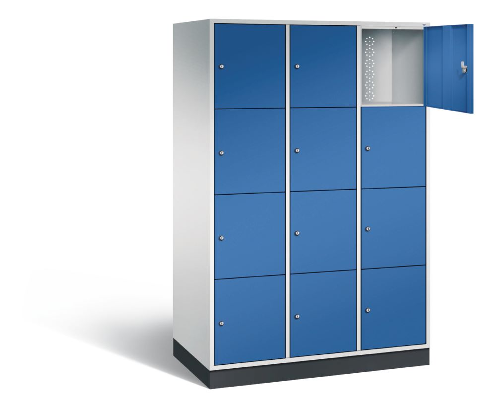 Produktbild C+P XL Schließfachschrank Intro 12 Fächer 1950 x 1220 x 590 mm lichtgrau enzianbau bild 2
