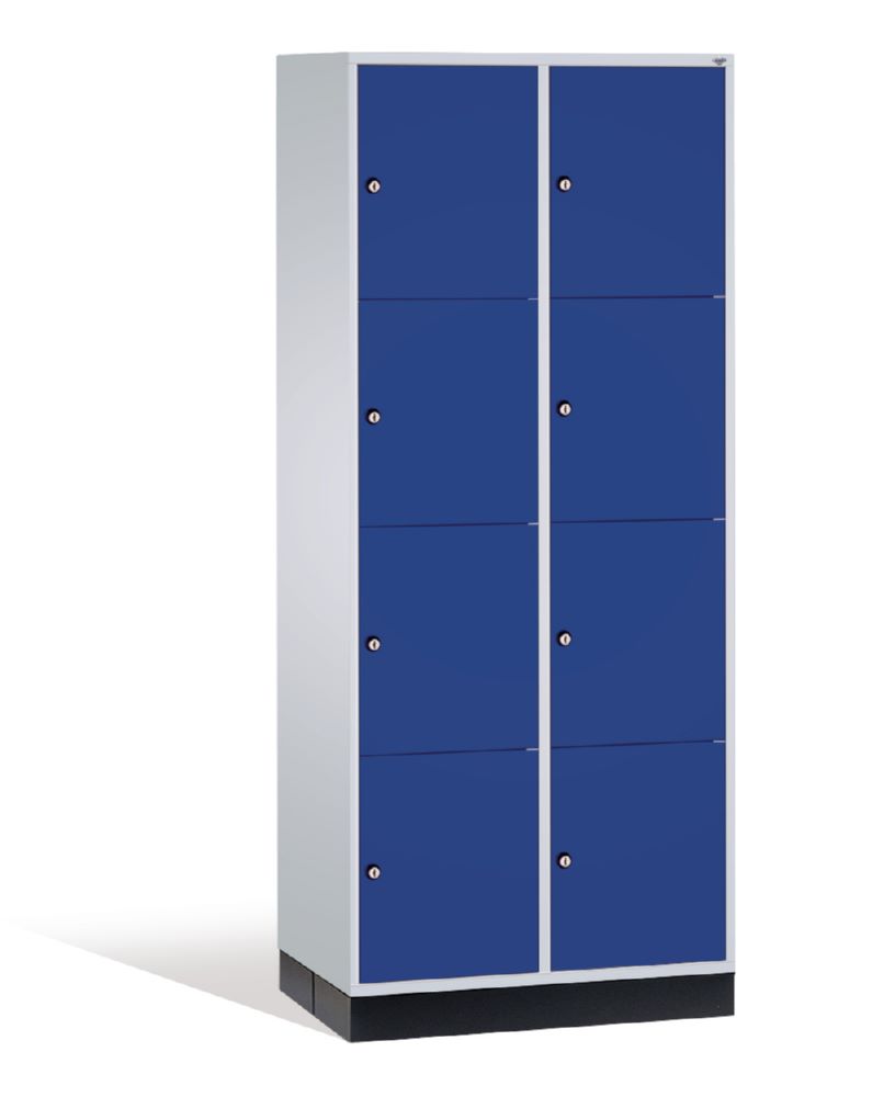 Produktbild C+P XL Schließfachschrank Intro 8 Fächer 1950 x 820 x 590 mm lichtgrau enzianblau