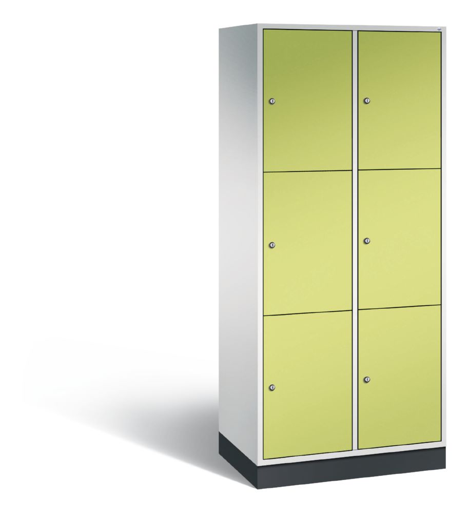 Produktbild C+P XL-Schließfachschrank Intro, 6 Fächer, H1950B820T490 mm, Lichtgrau/Viridingr