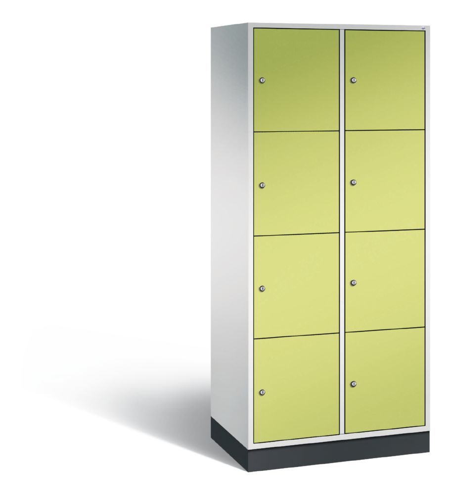 Produktbild C+P XL Schließfachschrank Intro 8 Fächer 1950 x 820 x 490 mm lichtgrau viridingrün
