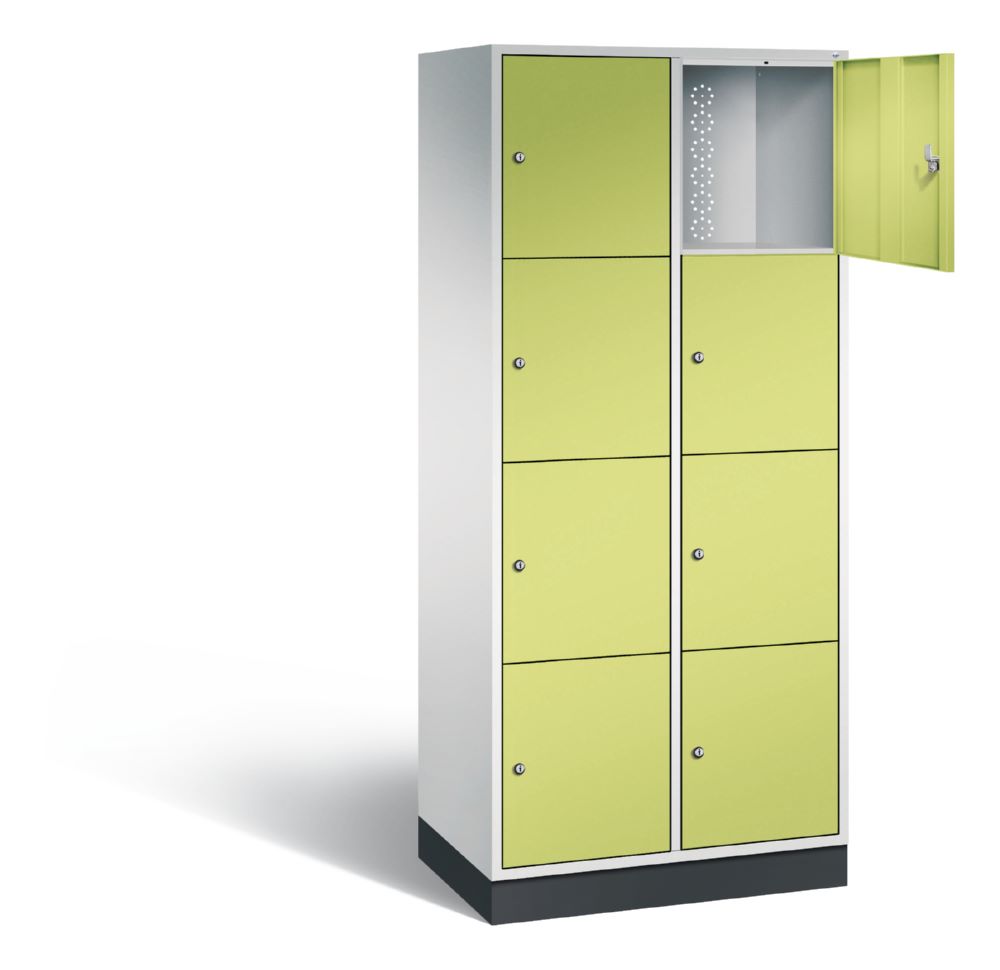 Produktbild C+P XL Schließfachschrank Intro 8 Fächer 1950 x 820 x 490 mm lichtgrau viridingrün bild 2