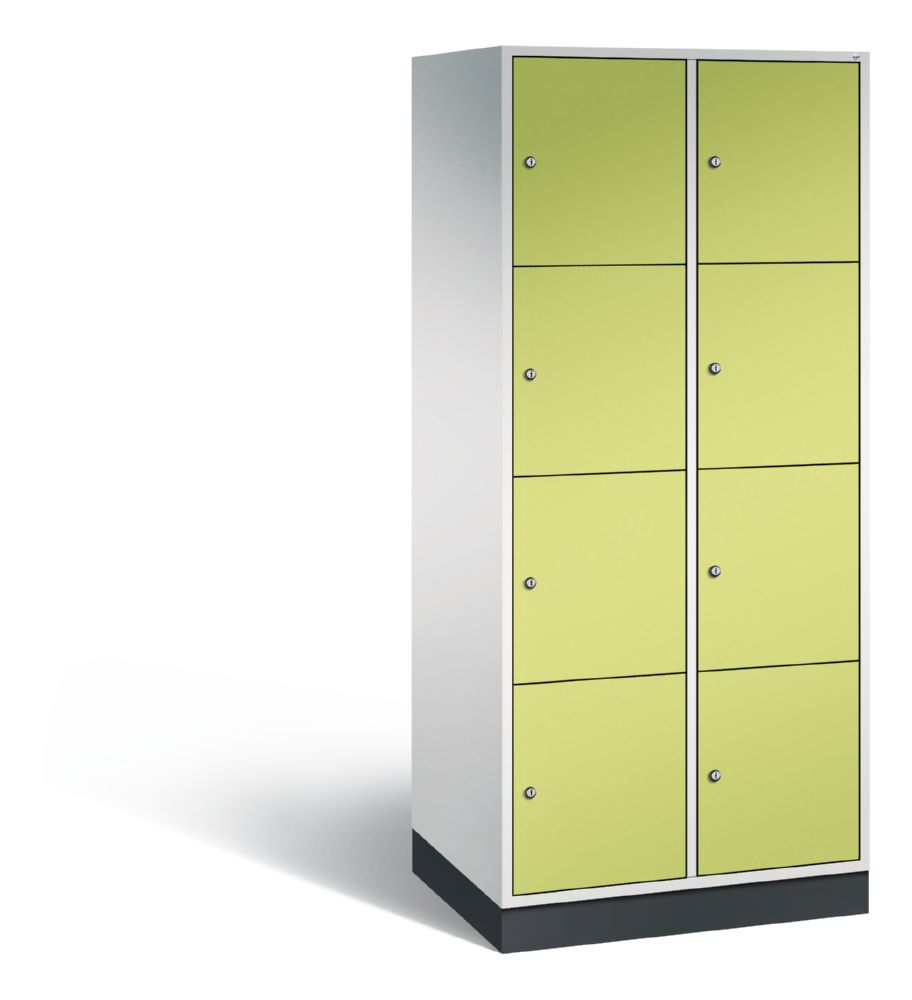 Produktbild C+P XL Schließfachschrank Intro 8 Fächer 1950 x 820 x 590 mm lichtgrau viridingrün