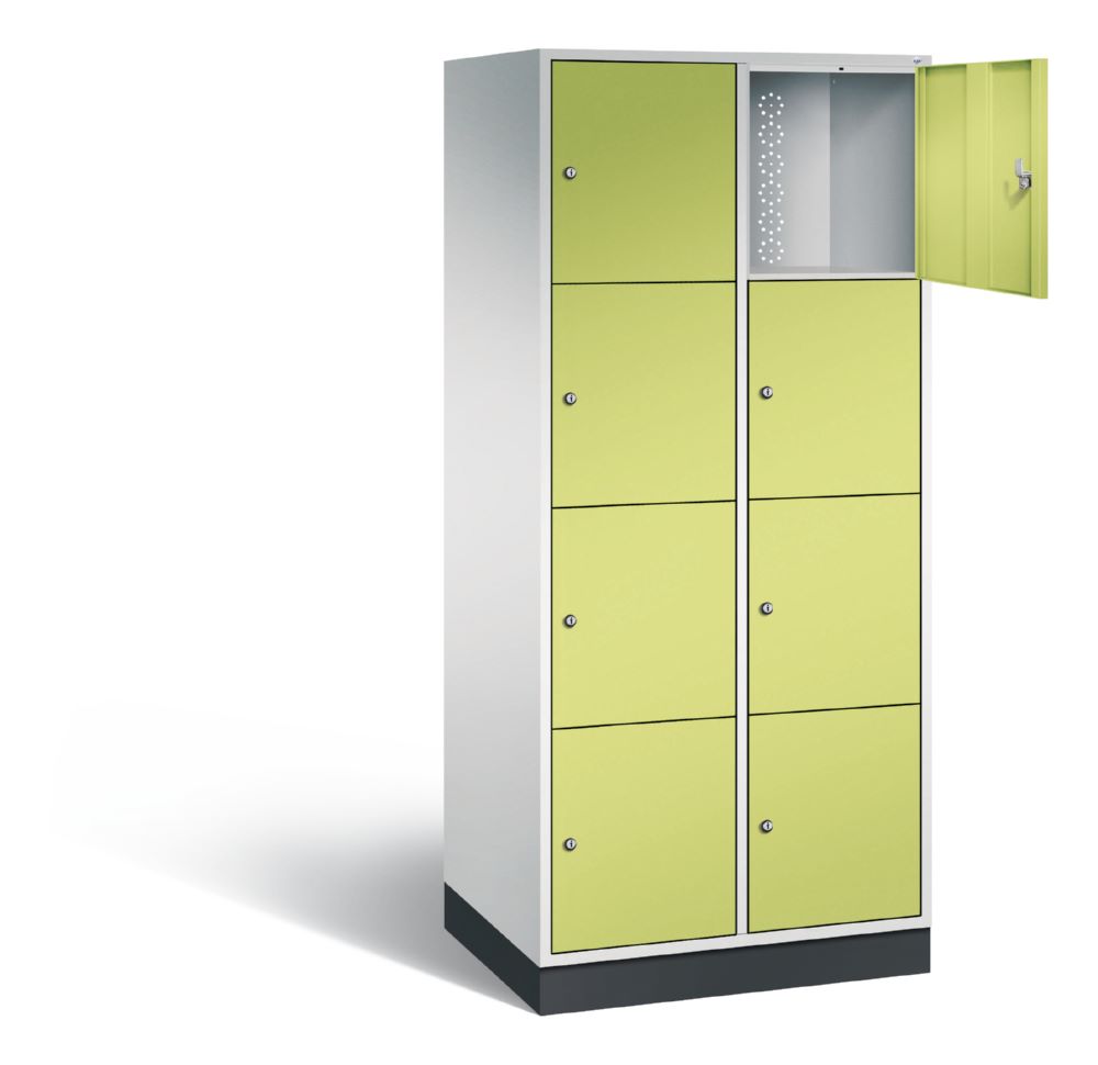 Produktbild C+P XL Schließfachschrank Intro 8 Fächer 1950 x 820 x 590 mm lichtgrau viridingrün bild 2