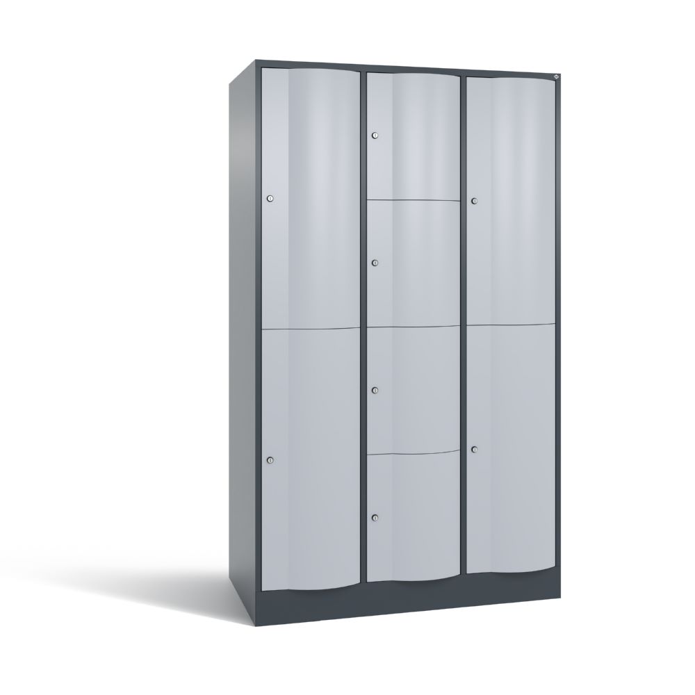 Produktbild C+P XL Schließfachschrank Resisto 1950 x 1148 x 640 mm anthrazit weißaluminium