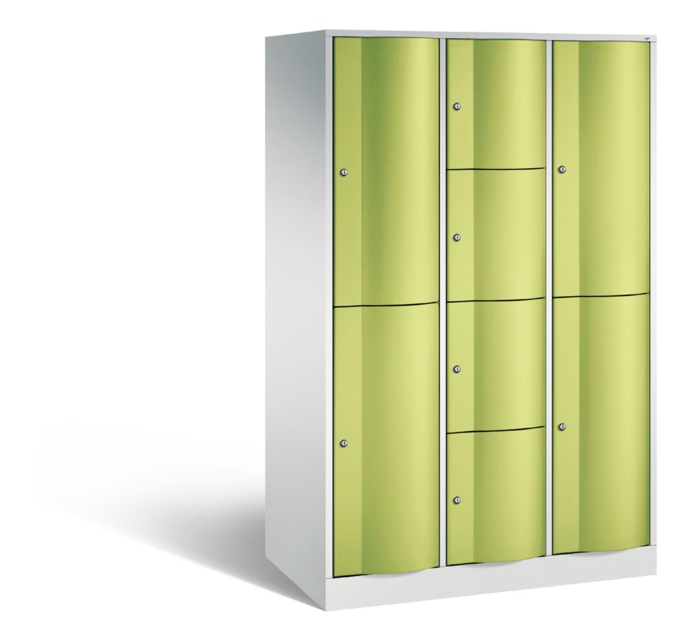 Produktbild C+P XL Schließfachschrank Resisto 1950 x 1148 x 640 mm lichtgrau viridingrün