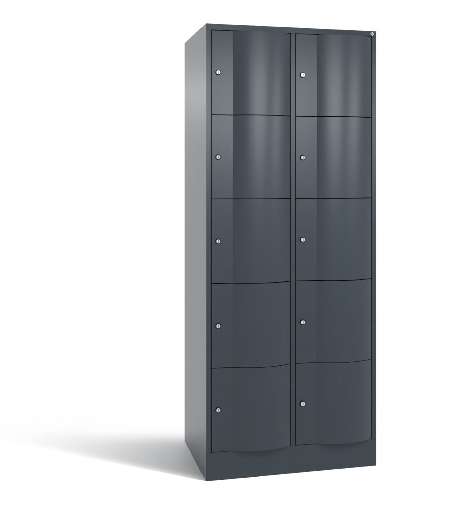 Produktbild C+P XL Schließfachschrank Resisto 10 Fächer 1950 x 772 x 640 mm anthrazit