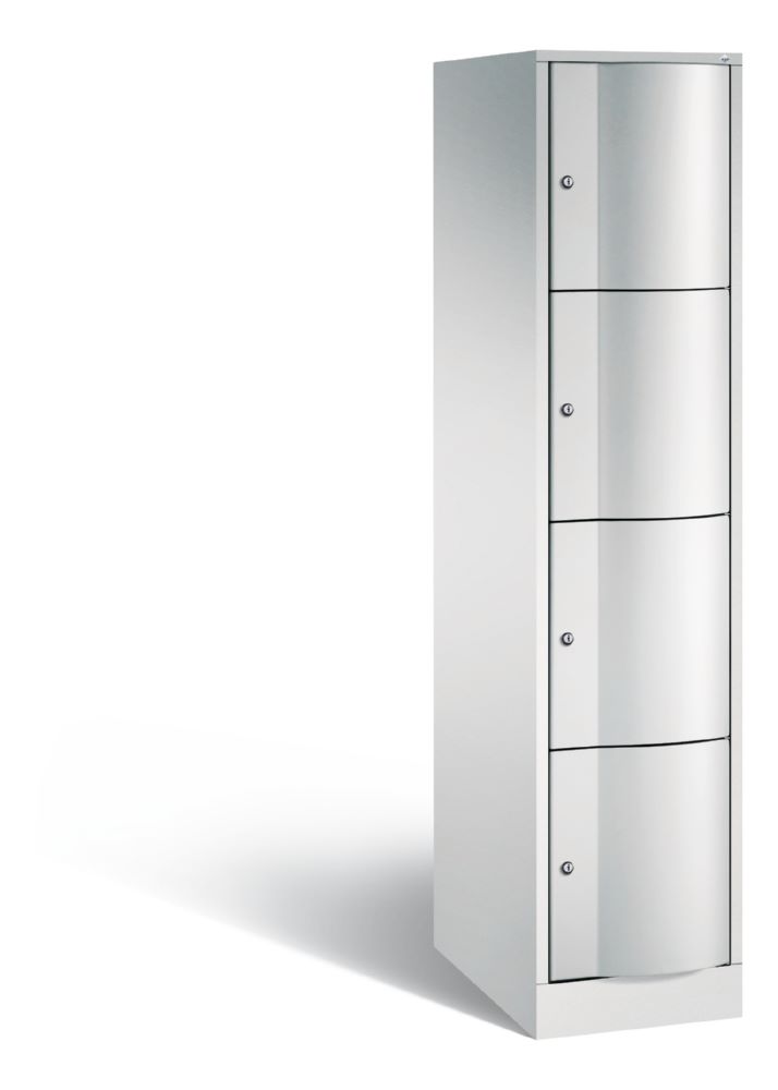Produktbild C+P Schließfachschrank XL Resisto 4 Fächer lichtgrau 396 x 640 x 1950 mm