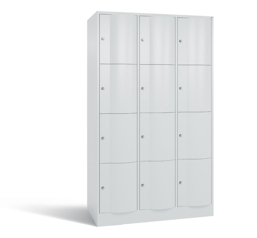Produktbild C+P XL Schließfachschrank Resisto 12 Fächer H 1950 x B 1148 x T 640 mm lichtgrau