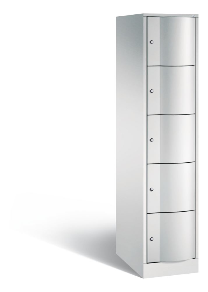 Produktbild C+P XL Schließfachschrank Resisto 5 Fächer lichtgrau 396 x 640 x 190 mm