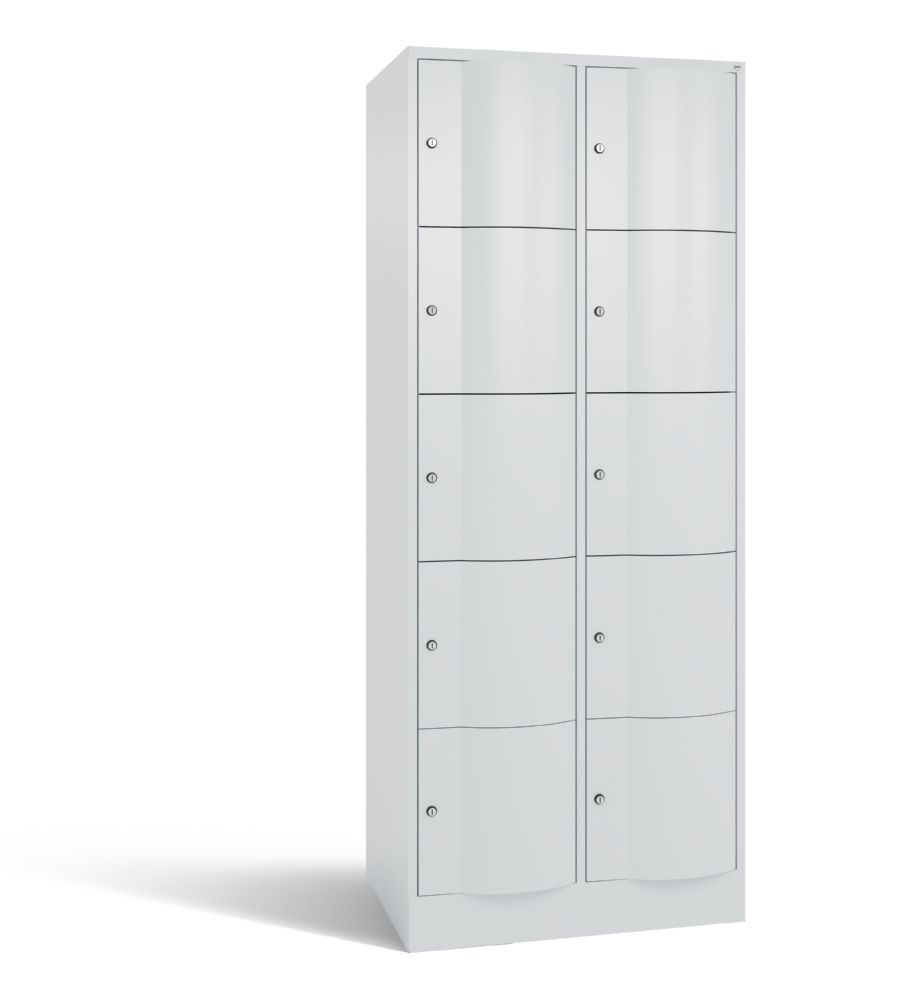 Produktbild C+P XL Schließfachschrank Resisto 10 Fächer 1950 x 772 x 640 mm in lichtgrau