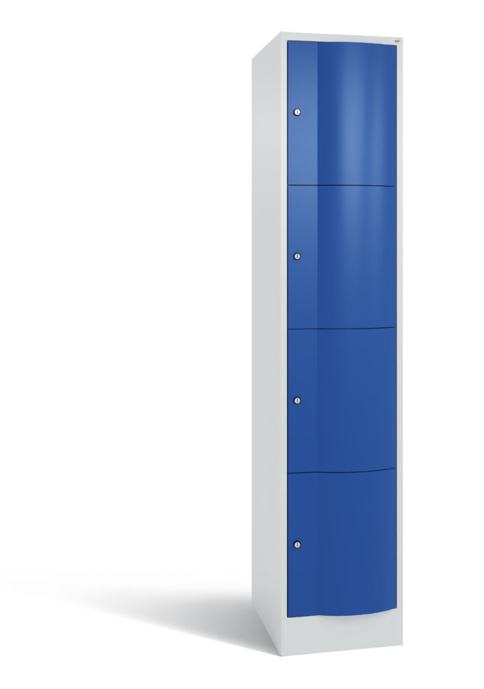Produktbild C+P Schließfachschrank XL Resisto 4 Fächer enzianblau 396 x 640 x 1950 mm bild 1