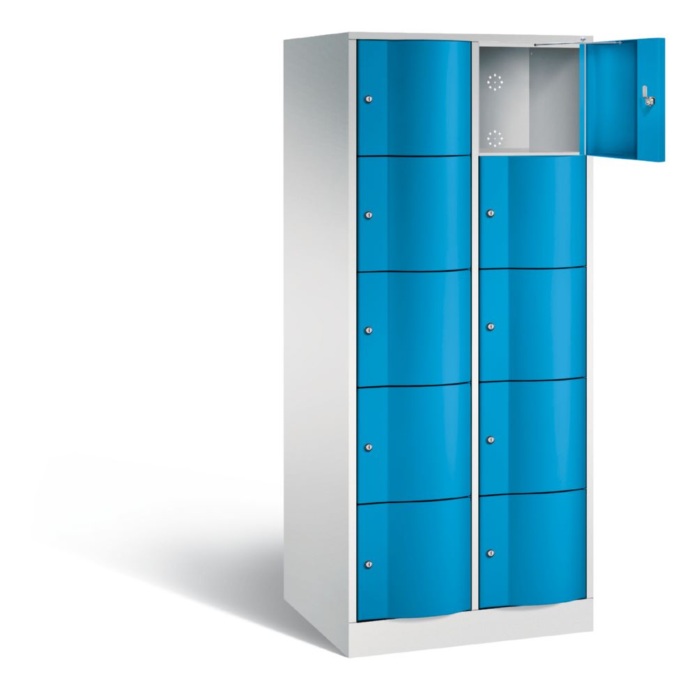 Produktbild C+P XL Schließfachschrank Resisto 10 Fächer 1950 x 772 x 640 mm lichtgrau lichtblau  bild 2