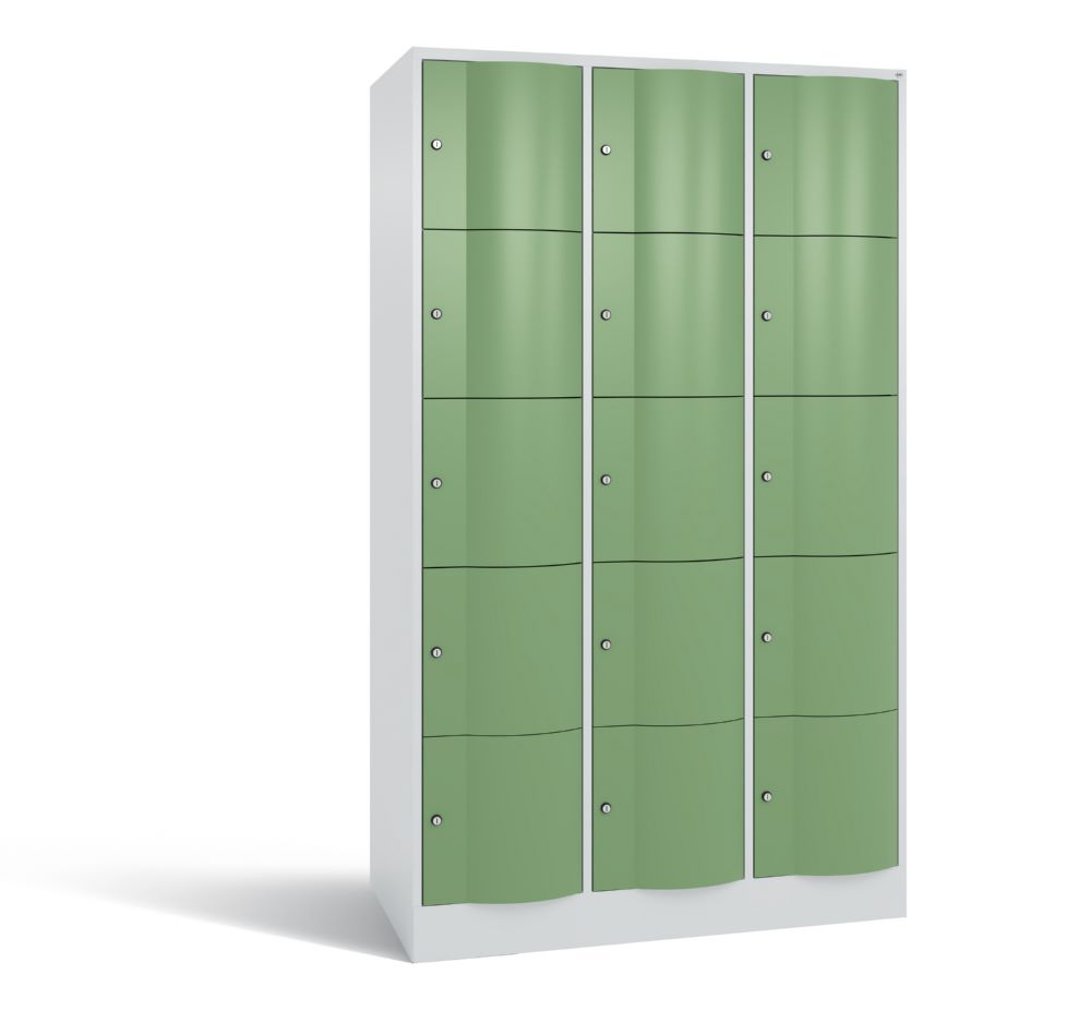 Produktbild C+P XL Stahl Schließfachschrank Resisto 15 Fächer 1950 x 1148 x 640 mm