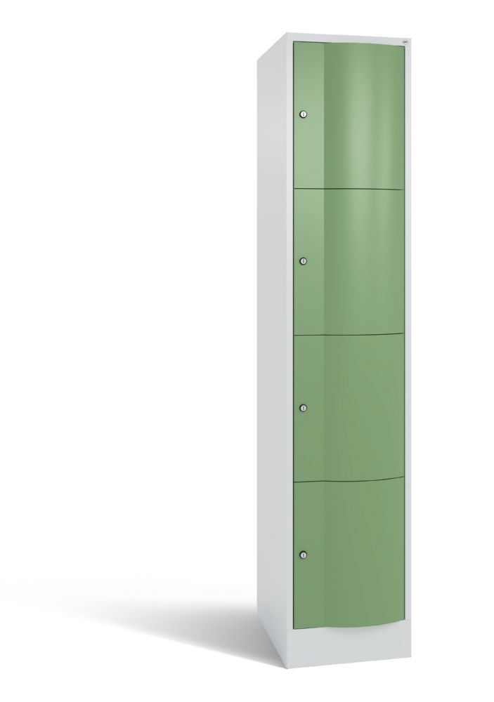 Produktbild C+P Schließfachschrank XL Resisto 4 Fächer in 1 Abteil grün 396 x 640 x 1950 mm