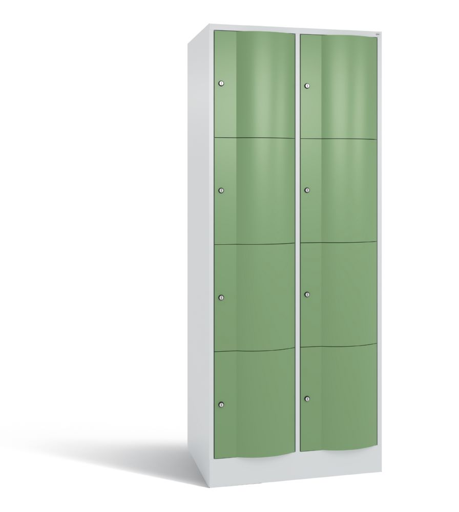 Produktbild C+P XL Schließfachschrank Resisto H 1950 x B 772 x T 640 mm 2 Abteile mit 4 Fächern