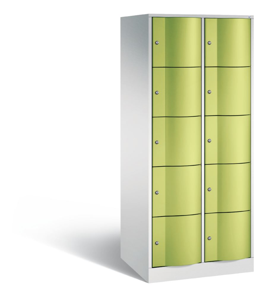 Produktbild C+P XL Schließfachschrank Resisto 10 Fächer H 1950 x B 772 mm lichtgrau viridingrün