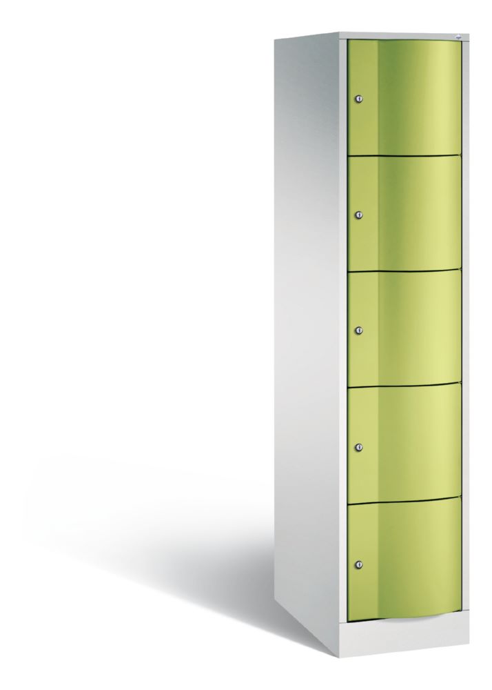 Produktbild C+P Schließfachschrank Resisto 5 gleichgroße Fächer viridingrün 396 x 640 x 1950 mm