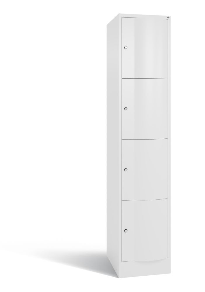 Produktbild C+P XL Schließfachschrank Resisto 4 Fächer weiß 396 x 640 x 1950 mm