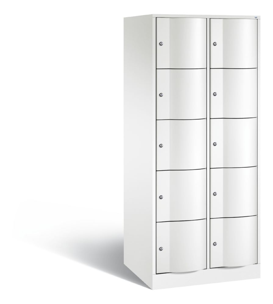 Produktbild C+P XL Schließfachschrank Resisto 10 Fächer 1950 x 772 x 640 mm in weiß
