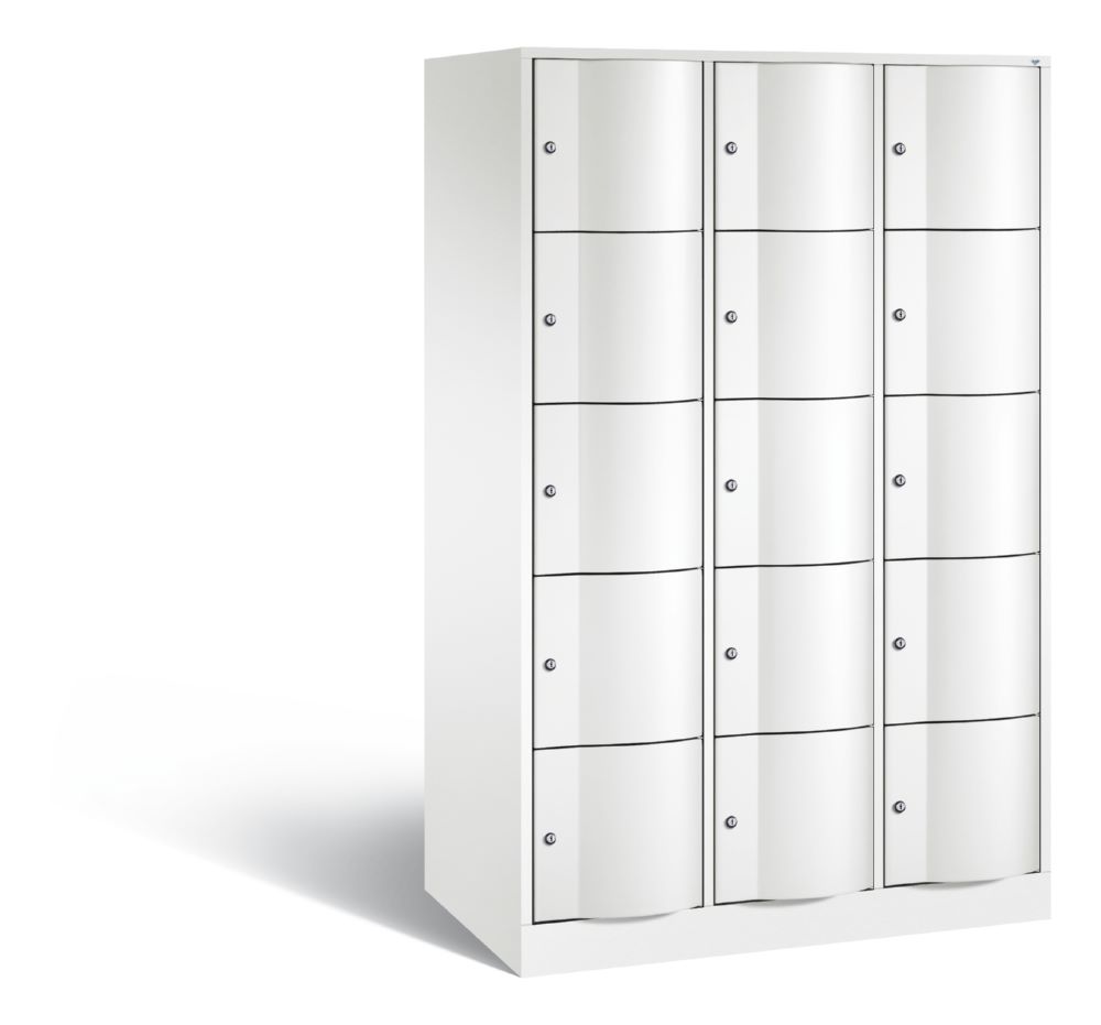 Produktbild C+P XL Schließfachschrank Resisto 15 Fächer 1950 x 1148 x 640 mm weiß