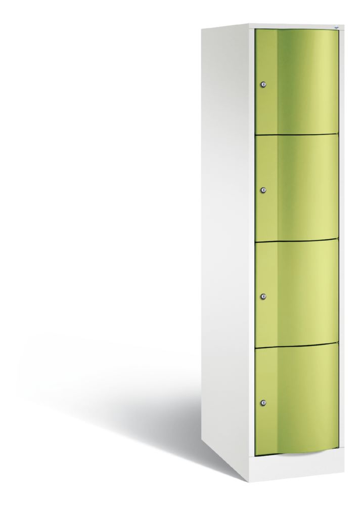 Produktbild C+P XL Schließfachschrank Resisto 4 Fächer viridingrün 396 x 640 x 1950 mm