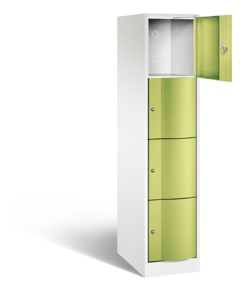 Produktbild C+P XL Schließfachschrank Resisto 4 Fächer viridingrün 396 x 640 x 1950 mm bild 2