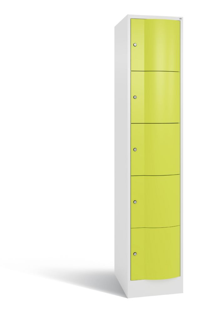 Produktbild C+P XL Schließfachschrank Resisto 5 Fächer viridingrün 396 x 640 x 1950 mm