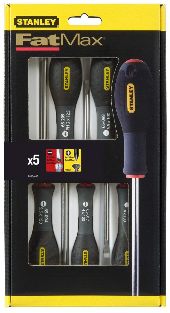Produktbild Stanley FATMAX Schraubendreher-Set FatMax 5-tlg, Schl./PZ/PH