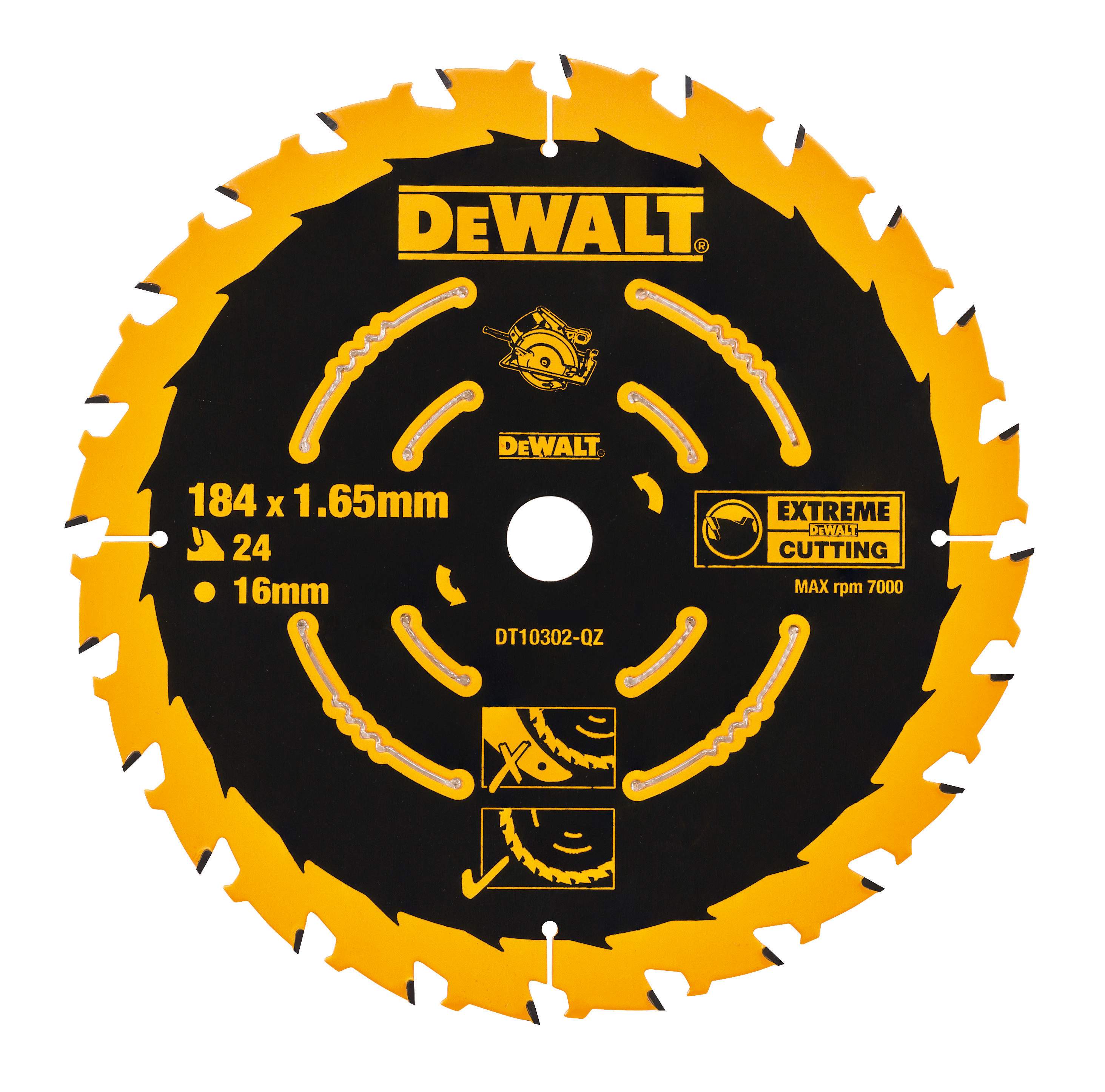 Produktbild DeWALT Kreissägeblatt Handkreissägen 184/16mm 24WZ