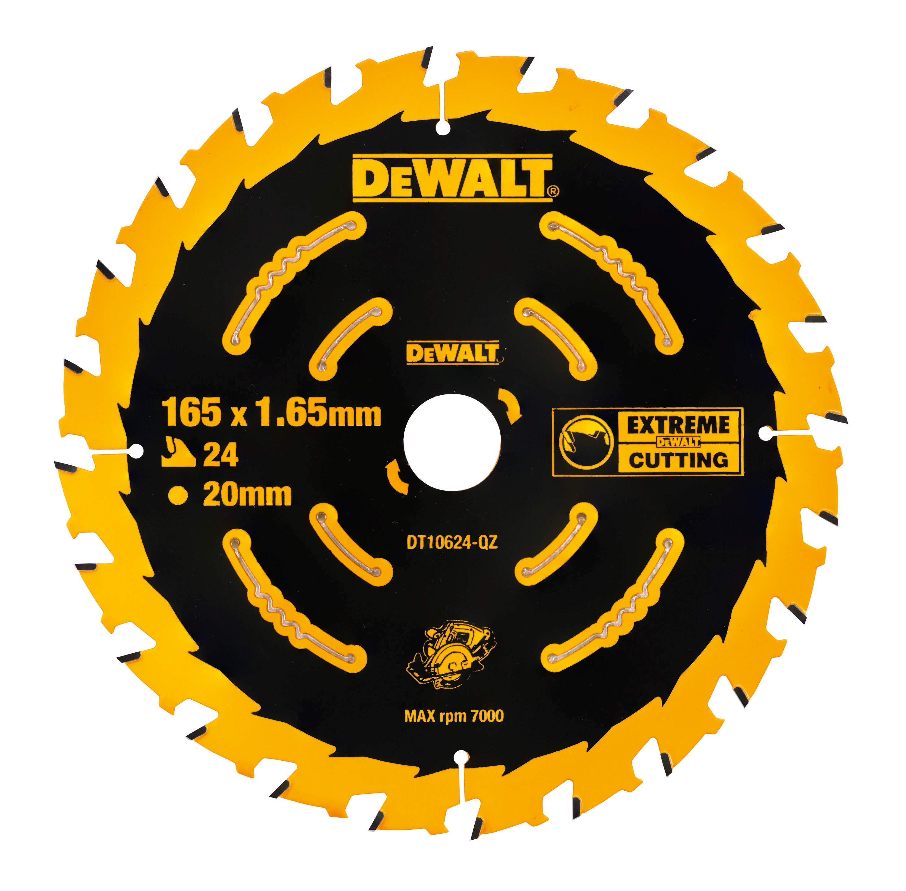 Produktbild DeWALT Kreissägeblatt für Akku Handreissägen 165/20mm 24WZ